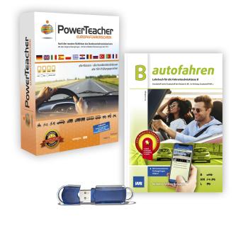 PowerTeacher Klasse B  "Lehrmittel-Set Buch mit USB-Stick"